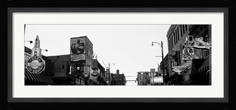 Framed Buildings in a city at dusk, Beale Street, Memphis, Tennessee Print