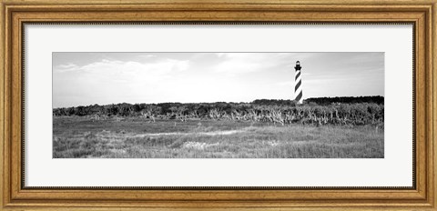 Framed Lighthouse on the coast, Cape Hatteras Lighthouse, Outer Banks, North Carolina Print