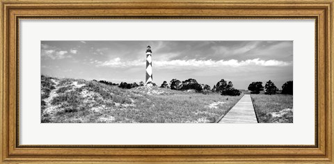 Framed Cape Lookout Lighthouse, Outer Banks, North Carolina Print
