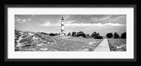 Framed Cape Lookout Lighthouse, Outer Banks, North Carolina Print