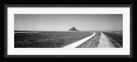 Framed Road passing through a landscape, Mont Saint-Michel, Normandy, France Print
