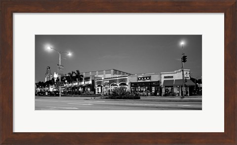 Framed Night scene of Downtown Culver City, Culver City, Los Angeles County, California Print