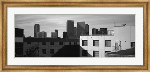 Framed Buildings in front of skyscrapers, Century City, City of Los Angeles, California Print