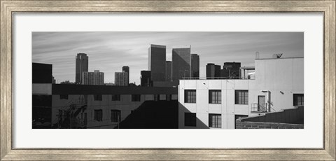 Framed Buildings in front of skyscrapers, Century City, City of Los Angeles, California Print