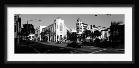 Framed Car moving on the street, Rodeo Drive, Beverly Hills, California Print