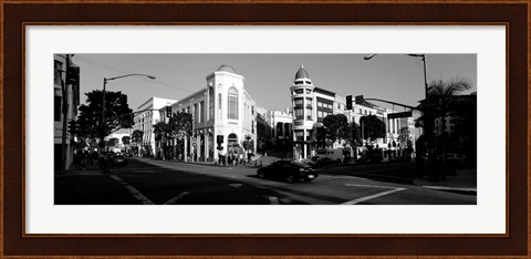 Framed Car moving on the street, Rodeo Drive, Beverly Hills, California Print