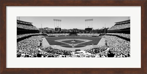 Framed Dodgers vs. Angels, Dodger Stadium, City of Los Angeles, California Print