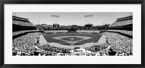 Framed Dodgers vs. Angels, Dodger Stadium, City of Los Angeles, California Print