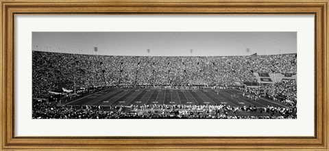 Framed Football stadium full of spectators, Los Angeles Memorial Coliseum, California Print