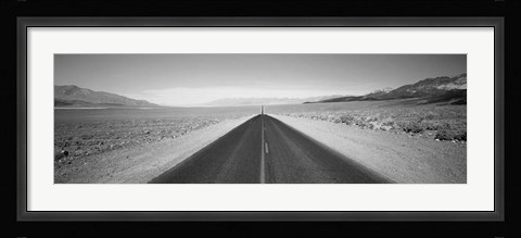 Framed California, Death Valley, Empty highway in the valley Print