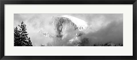 Framed Mountain Covered With Snow, Half Dome, Yosemite National Park, California Print