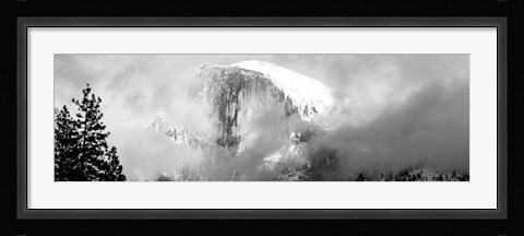 Framed Mountain Covered With Snow, Half Dome, Yosemite National Park, California Print