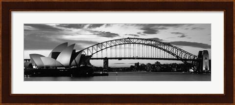 Framed Sydney Harbour Bridge At Sunset, Sydney, Australia Print