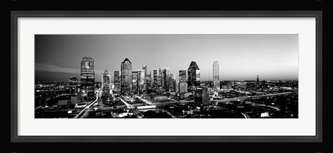 Framed Night, Dallas, Texas Print