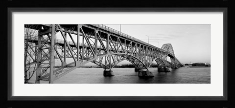 Framed South Grand Island Bridge, Niagara River, Grand Island, NY Print