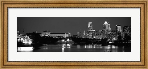 Framed Philadelphia, Pennsylvania (black &amp; white) Print
