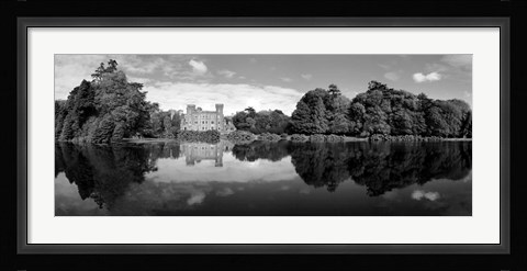 Framed Reflection of a castle in water, Johnstown Castle, County Wexford, Ireland Print