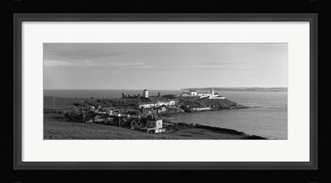 Framed Lighthouse on the coast, Roche's Point Lighthouse, County Cork, Ireland Print