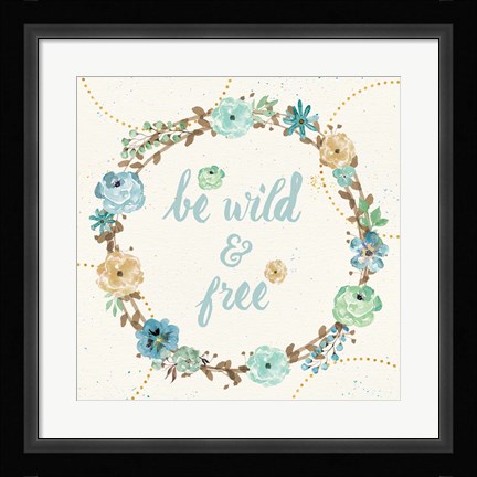 Framed Flutterby Blooms V Print