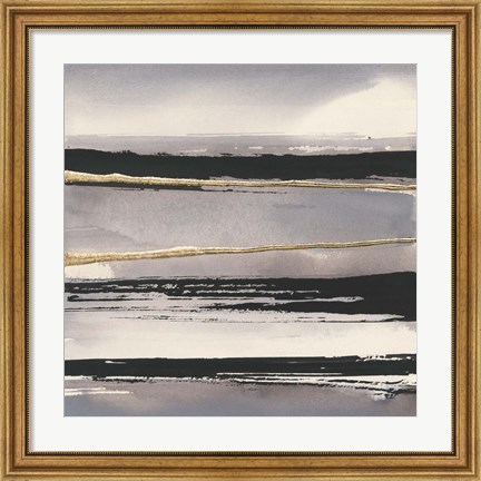 Framed Gilded Grey I Print