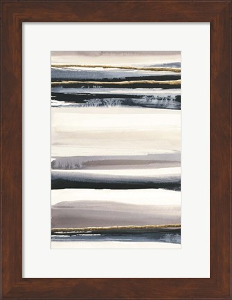 Framed Gilded Grey III Print