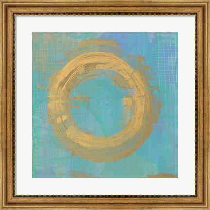 Framed Golden Circles II Print