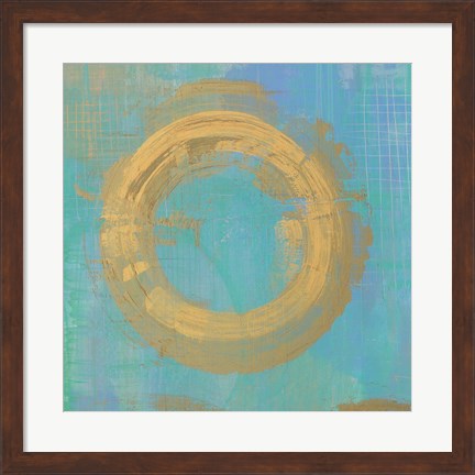 Framed Golden Circles II Print