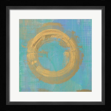 Framed Golden Circles II Print