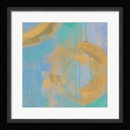 Framed Golden Circles III Print