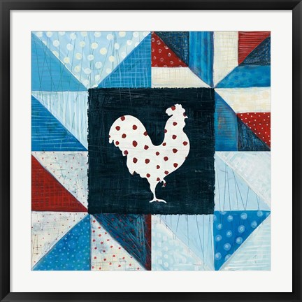 Framed Modern Americana Farm Quilt VII Print