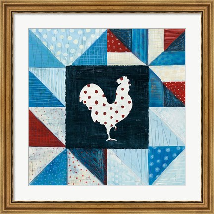 Framed Modern Americana Farm Quilt VII Print