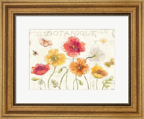 Framed Painted Poppies I Print