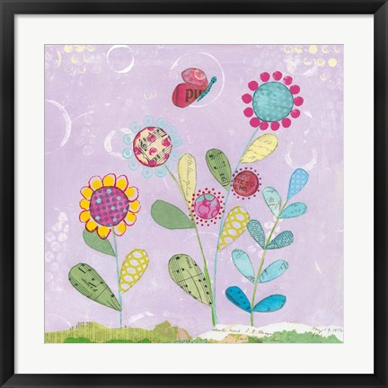 Framed Pattys Garden I Print