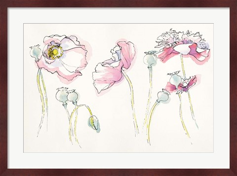 Framed Pink Somniferums Print