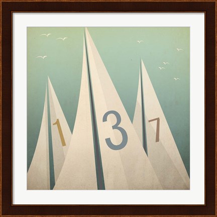 Framed Sails VII Print