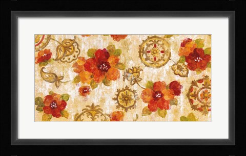 Framed Hibiscus and Mandala Print