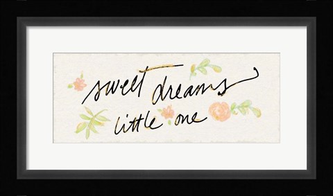 Framed Sweet Dreams Little One Print