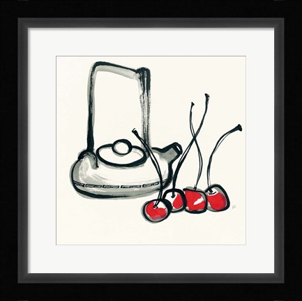 Framed Tea and Cherries Print