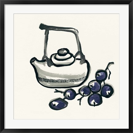 Framed Tea and Grapes Print