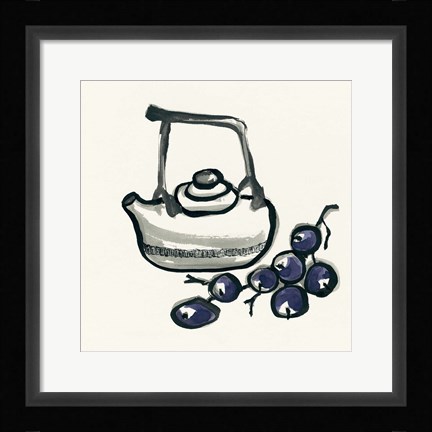 Framed Tea and Grapes Print