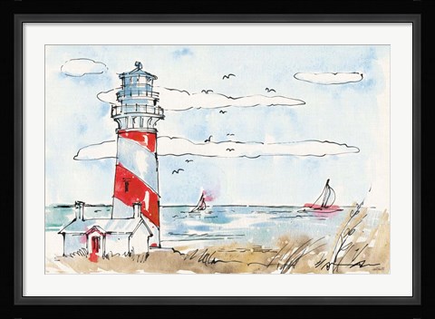 Framed Coastal Life I Print