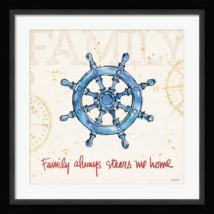 Framed Coastal Life III Print