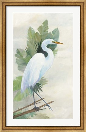 Framed Standing Egret I Print