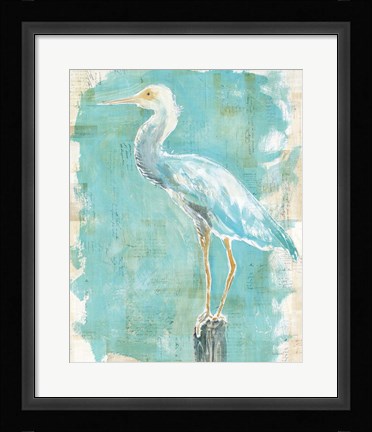 Framed Coastal Egret II Print