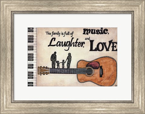 Framed Music, Laughter, Love Print