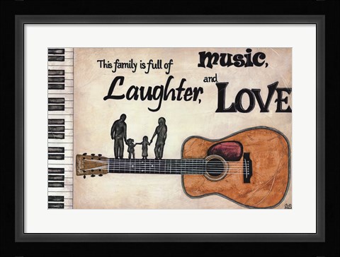 Framed Music, Laughter, Love Print