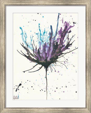 Framed Splash of Flowers II Print