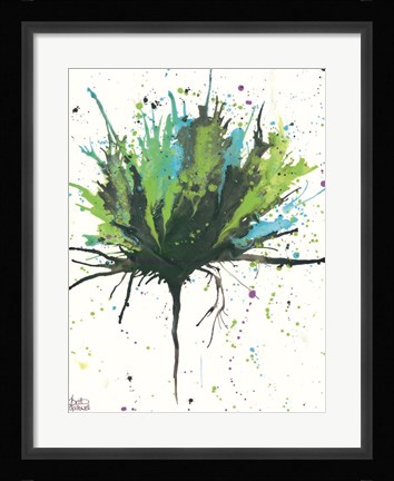 Framed Splash of Flowers III Print
