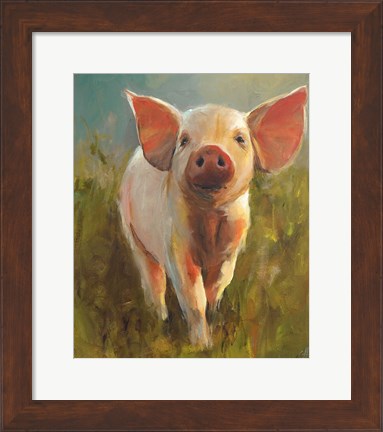 Framed Morning Pig Print