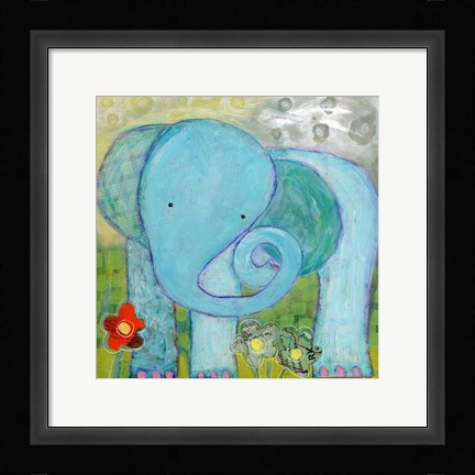 Framed All Is Well Elephant Print